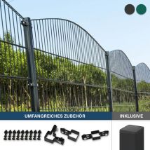 Doppelstabmattenzan morata Berg , Gartenzaun, Mattenzaun Höhe: 120 cm / Länge: 36 m ohne Eckpfosten Gartenzaun Mattenzaun