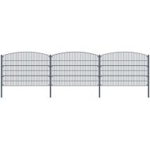 Doppelstabmattenzan Morata Berg , Gartenzaun, Mattenzaun Höhe: 120 Cm / Länge: 10 M 1x Eckpfosten Gartenzaun Mattenzaun