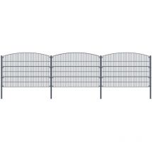 Doppelstabmattenzan morata Berg , Gartenzaun, Mattenzaun Höhe: 120 cm / Länge: 20 m 1x Eckpfosten Gartenzaun Mattenzaun