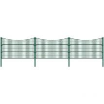 Doppelstabmattenzan morata Tal , Gartenzaun, Mattenzaun Höhe: 120 cm / Länge: 50 m 4x Eckpfosten Gartenzaun Mattenzaun