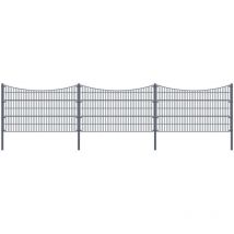 Doppelstabmattenzan morata Tal , Gartenzaun, Mattenzaun Höhe: 160 cm / Länge: 16 m 4x Eckpfosten Gartenzaun Mattenzaun