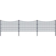 Doppelstabmattenzan morata Tal , Gartenzaun, Mattenzaun Höhe: 240 cm / Länge: 10 m 1x Eckpfosten Gartenzaun Mattenzaun