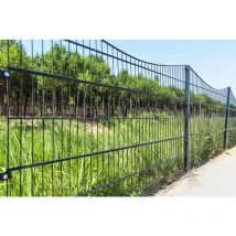 Home Deluxe - Doppelstabmattenzan morata Tal , Gartenzaun, Mattenzaun Höhe: 160 cm / Länge: 40 m 2x Eckpfosten Gartenzaun Mattenzaun
