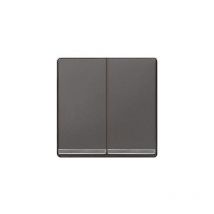 Tecla doble decorada en cromo bronce en carbono Siemens Delta miro 5TG62701CC00