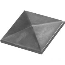 Abdeckkappe 50x50mm - rustikale Abdeckung für Treppengeländer passend zu Zierstäbe, Schmiedeeisen - Iam Design