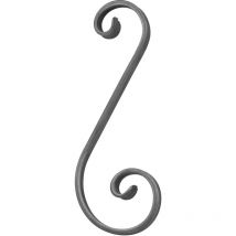 Geländerstab Element S-Schnecke 100x260mm - Stabspitze für Treppengeländer, Schmiedeeisen - Iam Design