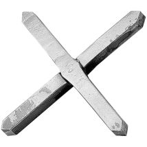 Zierelement 100x100mm aus geschmiedetem Eisen Kreuz glatt passend zu Schmiedeeisen Treppengeländer - Iam Design