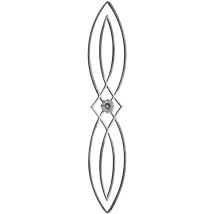 IAM DESIGN Zierstab 1000x14mm zum Anschweißen, Eisenstange passend zu Handlauf Treppengeländer, Schmiedeeisen gehämmert