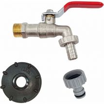 S-giant IBC 1000L Réservoir d'eau Robinet Accessoires Robinet d'écoulement Réservoir de pluie 1000L Réservoir d'eau -IBC Adaptateur de vidange pour