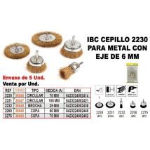 Fplus - ibc finstock 2-232 cepillo metal 25mm brocha+eje 6 , ibc finstock 2-232 cepillo metal 25mm brocha+eje 6