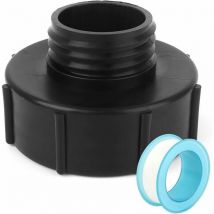 Ibc Adapter S100x8 auf S60x6 Reduzierung mit ptfe Band - Für 1000L Tankhahn, ibc Tankadapter für Regenwassertank Fassventil