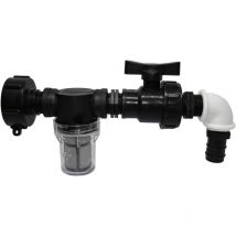 Coocheer - IBC-Tankadapter mit Filterung, Gartenschlauchadapter/22 mm