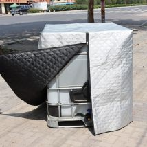 Ibc-wassertankabdeckung, 1000 L, Behälterabdeckung, Wassertank, Regenfest, Mit Reißverschluss, Winddicht, Anti-uv, Reißfest, 120 X 100 X 116 Cm (