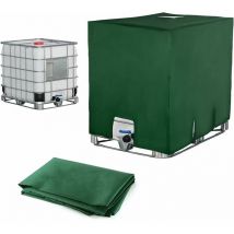 Goodforyou - ibc Water Tank Cover Anti-Dust Anti-UV, Protective Cover, Tarpaulin, Suitable for ibc Tank 1000 l (120 x 100 x 116 cm Green)