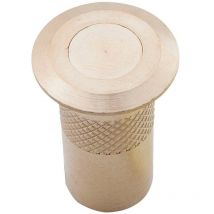 Bodenbüchse mit Kugelverschluss für Rundstangen bis ø 10 mm, Messing blank