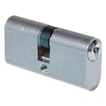 Cilindro infilare ovale ottone cromo satinato 2302 - mm.54 centrato (27+27)