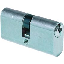 Cilindro Infilare Ovale Ottone Cromo Satinato 2302 - Mm.54 Centrato (27+27)