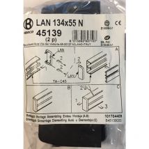 45139 – lan 134 x 55 n – 2 x TA-C45 Installationskanal-Endkappen – Schwarz - Iboco