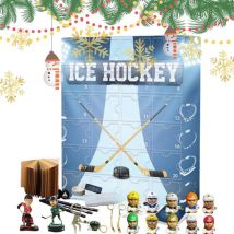 Ice Hockey Advent Calendar, 2024 Sports Advent Calendar for Men, Ice Hockey Figures, 2024 Toy Advent Calendar, Souvenir Miniature Ice Ball Decoration