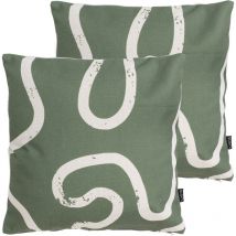 Icon Coussins d'assise, Lot de 2, 43cm x 43cm, Coussins de Siège, Coussins d'intérieur et d'extérieur, Vert