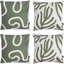Icon Coussins d'assise, Lot de 4, 43cm x 43cm, Coussins de Siège, Coussins d'intérieur et d'extérieur, Multi/Vert