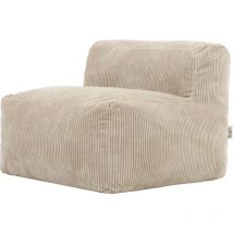 icon Pouf Fauteuil modulaire en velours côtelé Zen, Beige, OEKO-TEX