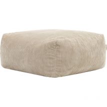 icon Pouf Repose-pieds modulaire en velours côtelé Zen, Beige, OEKO-TEX
