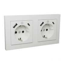 Icy Box - Unterputz Steckdosenset IB-MPS4200W-PD