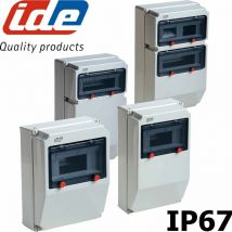 IDE - Coffret électrique extérieur IP67 pour prises pryma - Nombre de modules - 12 modules - avec bornier de terre