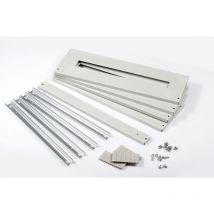 E96 m200 Kit Tapas e railes din, Tapas metallo, 96 moduli (200 mm) - IDE