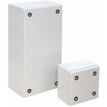 IDE ela301595 Scatole metalicas senza ingresso di cavi, IP 65, RAL 7035