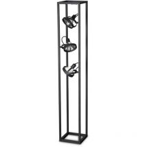Ideal Lux AUDIO 3-flammige mehrarmige Stehlampe Schwarz, eingebauter Schalter, nicht dimmbar