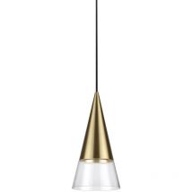 Ideal Lux Cono Dome Pendant Ceiling Light Brass
