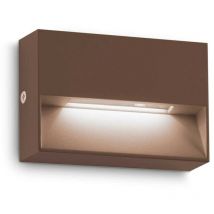 Ideal Lux - dedra Applique murale encastrée extérieure rectangulaire à led intégrée Café 160Lm 3000K IP65
