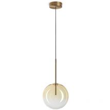 Equinoxe 20cm Globe Pendelleuchte Deckenleuchte Schirm Bernstein - Ideal Lux