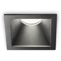 Game Integrated led Square Recessed Downlight Black 1100Lm 3000K - Ideal Lux