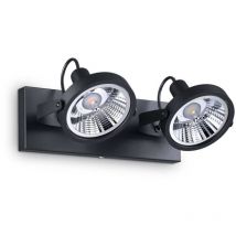 Ideal Lux - Glim - Lámpara de techo 2 luces Negra