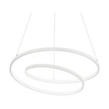 Led Decorative Swirl Integrated Pendant Light White, 3000K - Ideal Lux