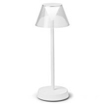 Ideal Lux - lolita Dimmable Integrated led Table Lamp White, In-Built Switch, 3000K, IP54