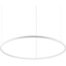 Ideal Lux ORACLE SLIM 90 cm Ściemnialna 4000K Okrągła Zintegrowana Lampa Sufitowa LED Wisząca Biała