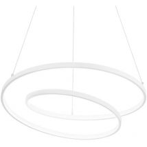 Ideal Lux – Pendelleuchte – 60 cm Durchmesser – dimmbar – 48 W – 5300 lm – IP20 – Metall, Kunststoff – Weiß, Schwarz, Messing