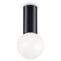 Ideal Lux - petit - Lámpara de techo semi empotrada de 1 luz para interior Negro, E27