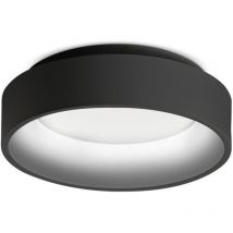 Ideal Lux - ziggy Luz semiempotrable led integrada redonda de 30 cm, negra, 3000 k, no regulable