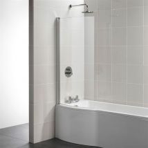 Ideal Standard - Tempo Arc Curved Hinged Bath Screen 1400mm h x 820mm w - 5mm Glass