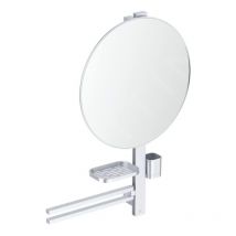 Ideal Standard ALU+ - Miroir avec porte-serviettes, tablette et gobelet pour brosses à dents et dentifrice, argenté BD587SI