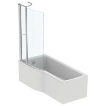 Ideal Standard - Baignoire Connect air 150 x 80 avec pare Bain, tablier frontal et lateral asymétrique gauche