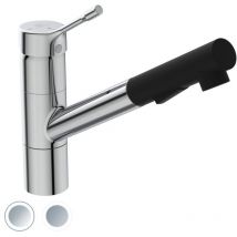 Ideal Standard - Robinet de cuisine Ceralook douchette extractible chrome + Microfibre