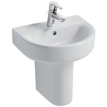 Ideal Standard - Concept Arc Handrinse Basin and Semi Pedestal 450mm Wide 1 Tap Hole