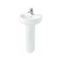 Ideal Standard - Concept Sphere Handrinse Basin and Full Pedestal 450mm Wide 1 Tap Hole