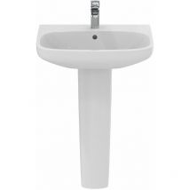 I.Life a Basin and Full Pedestal 600mm Wide - 1 Tap Hole - Ideal Standard